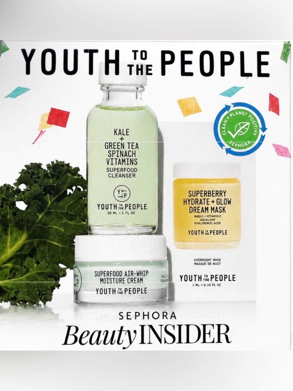 Youth to the People Cleanse & Hydrate Skincare Gift Set NIB